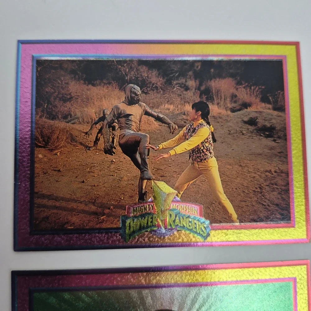1994 Power Rangers Season 1 Foil Cards #54 Power Block & #63 Dinozord Lot of 2